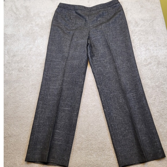 Le Suit Womens Gray Textured Blazer Pants 2 pc Suit Set 14 Lined Business Career - Picture 10 of 16